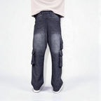 Stone Grey Cargo Jeans