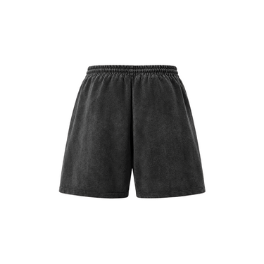 Washed Black Street Shorts